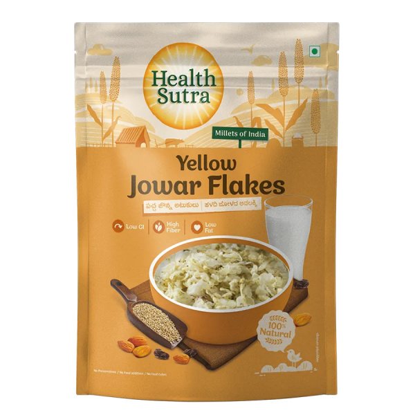 Health Sutra Yellow Jowar Flakes - 250 Gms | 1 + 1 Offer