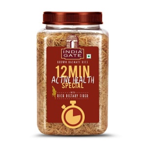 India Gate Brown Basmati Rice 1 Kg + Free India Gate Flax Seeds 200 Gms