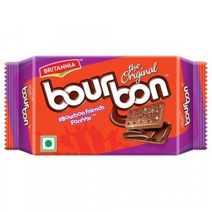 Britannia Bourbon Cream Biscuit - Chocolate - 50 Gms