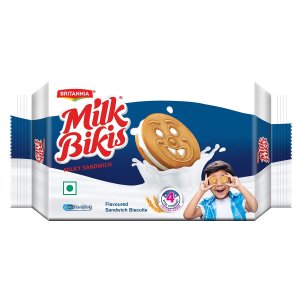 Britannia Milk Bikis Milk Cream Biscuits - 120 Gms