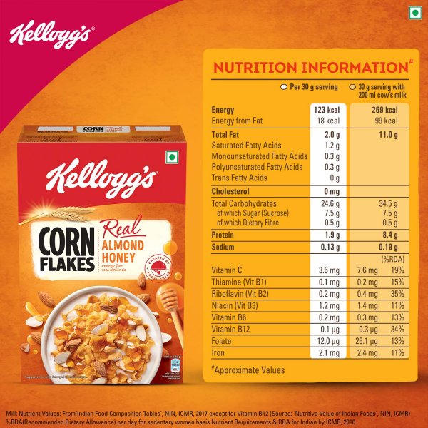 Kelloggs Cornflakes Almond & Honey - 650 Gms