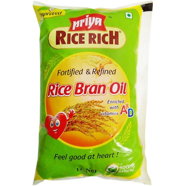 Priya Refined Oil - Rice Bran - 1 Lt