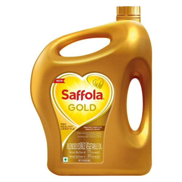 Saffola Gold - Pro Healthy Lifestyle Edible Oil - 5 Lt + 1 Lt Free